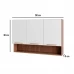 Armário Aéreo Modulado 3 Portas c/Nicho 120cm Mel/branco Avelã - Telasul