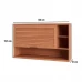 Armário de Cozinha Modulado Aéreo Macadâmia Nicho 1 Porta Ripada Freijó 120cm - Telasul