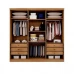 Guarda-Roupa Casal 6 Portas 6 Gavetas New Vértice Cumaru/Fendi Novo Horizonte