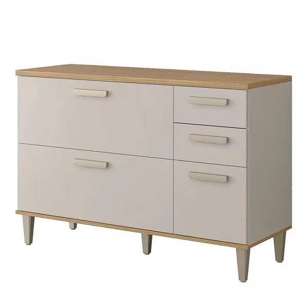 Balcão MGM Bella 120cm 1 Porta Basculante - Freijó/Off White