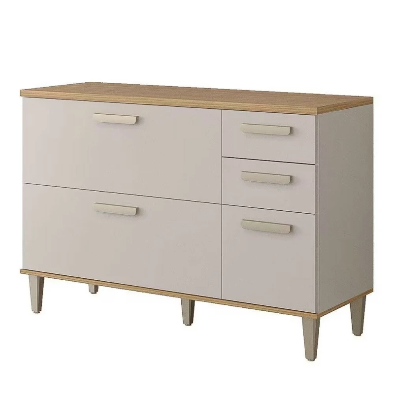 Balcão MGM Bella 120cm 1 Porta Basculante - Freijó/Off White