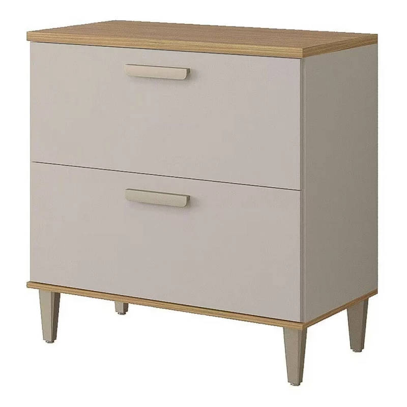 Balcão MGM Bella 80cm 1 Porta Basculante - Freijó/Off White	