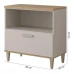 Balcão MGM Bella 80cm 1 Porta Basculante - Freijó/Off White	