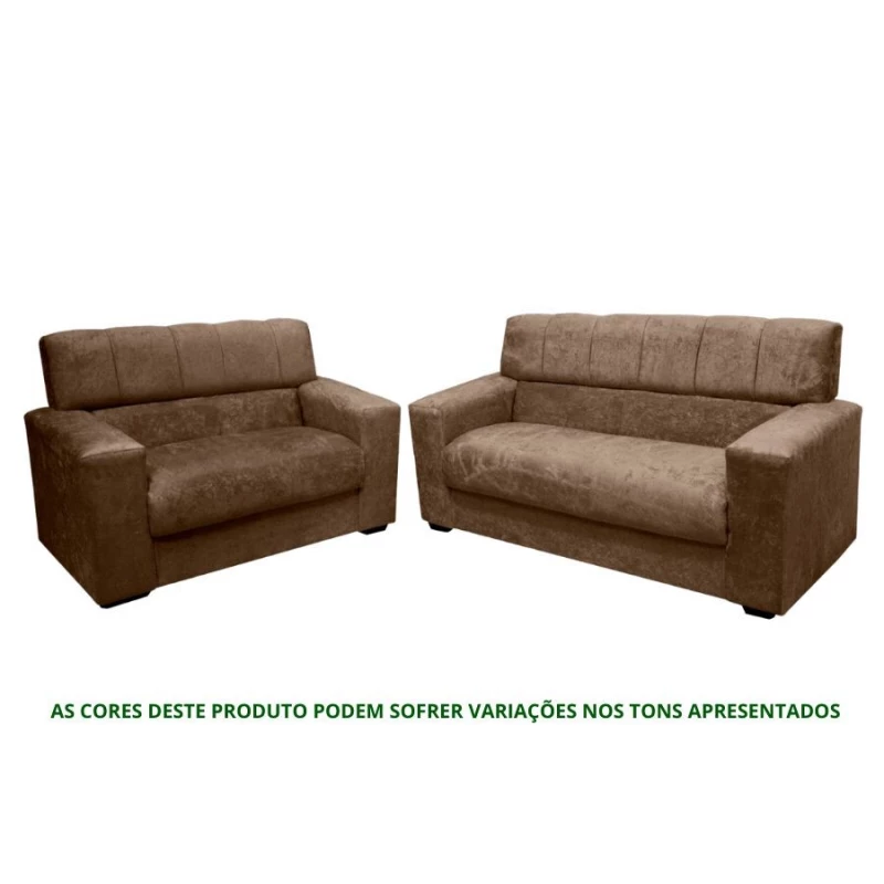 Conjunto de Sofá 2x3 Lugares Dubai Caramelo Masterflex