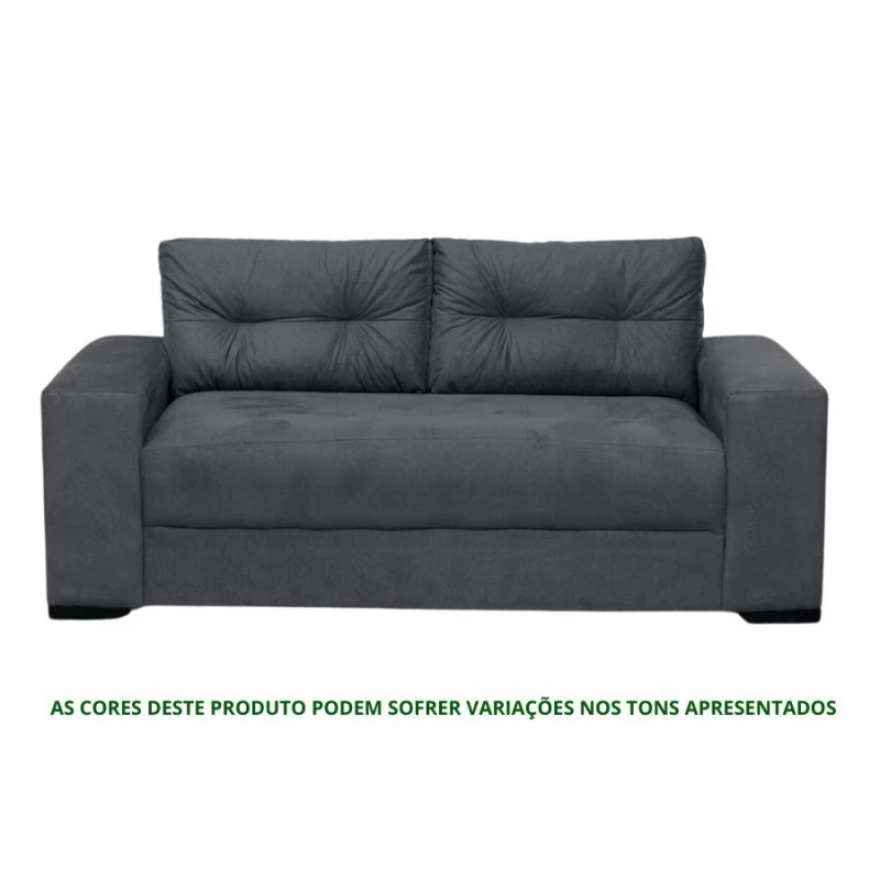 Sofá 3 Lugares Confort Cinza Masterflex