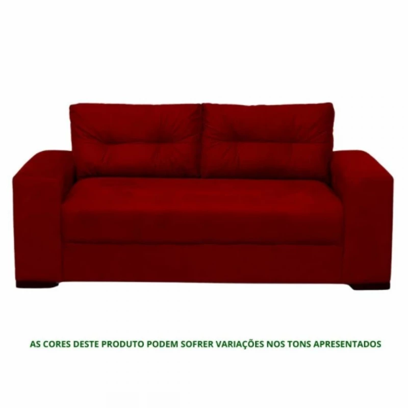 Sofá 3 Lugares Confort Vermelho Masterflex