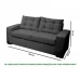 Conjunto de Sofá 2x3 Lugares Torun Cinza Masterflex