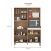 Armário de Cozinha Kit em MDF 7 Portas 1 Gaveta Ronipa Verdot Perfil Amendoa/Branco