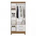 Guarda-Roupa Solteiro 3 Portas 2 Gavetas Lima Naturale/Branco - Moval