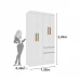   Guarda-Roupa Solteiro 4 Portas 2 Gavetas Oregon Branco - Tcil Móveis