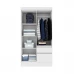    Guarda-Roupa Solteiro 4 Portas 2 Gavetas Oregon Branco - Tcil Móveis