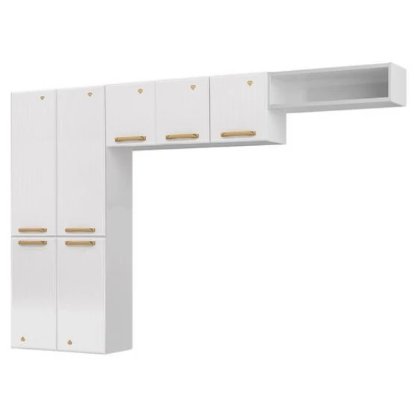 Cozinha Compacta em L Diamante Smart com 7 Portas 818409 Telasul